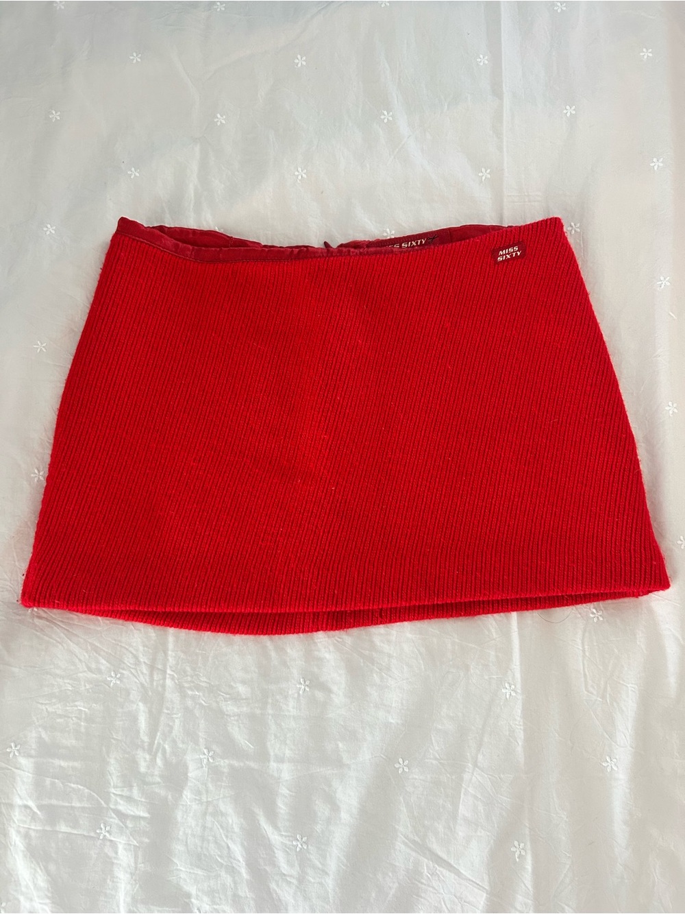 Miss Sixty Red Wool Mini Skirt